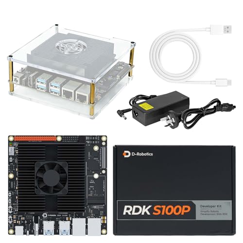 Image of Yahboom RDK S100 P 128TOPS AI Computing Power,Deploying Openclaw, Acrylic Case, Type-C Cable,for Mechanical Engineers Developing Electronic Project