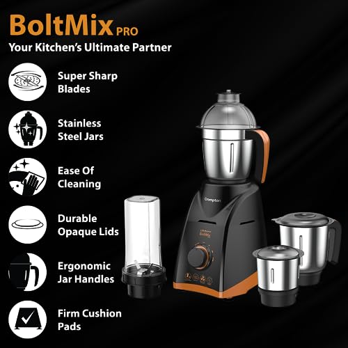 Crompton BOLTMIX PRO 750W MIXER GRINDER WITH SMOOTHIE JAR Price in