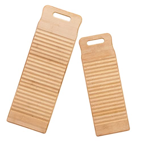 ifundom 2pcs Hand Washer Slip Laundry Cleaning Board Bamboo Laundry Board for Hand Washing Cloths