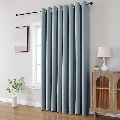 Image of Cortina 80-90% Blackout Solid Window Curtains 6 Feet Set of 2 - Thermal Insulated | Curtain for Living Room | Drapes for Bedroom | (6 Feet, Denim Blue)