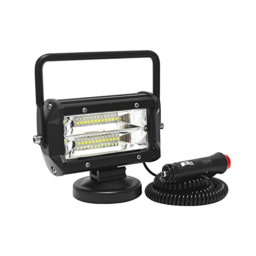 Willpower Phare de Travail LED 5'' 72W avec Aimant Base Magnétique Projecteur LED 12V 24V IP67 Etanche Feux Antibrouillard LED Inondation pour Tracteur 4x4...