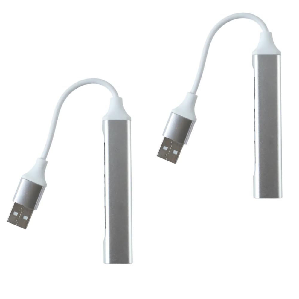 usb to 4 port usb hub multi interface adapter for laptop, 1 | aluminium body, 20 cm cable length, plug and play, compact design, wide compatibility