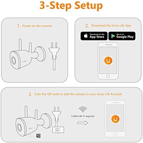 Security Camera Outdoor Wireless 4MP 2.5K, CCTV WiFi IP67 Waterproof Surveillance IP Camera with 30m Night Vision/AI Human Detection/Cloud Storage/Work with Alexa/Playback without Internet, IPC-F42P-D