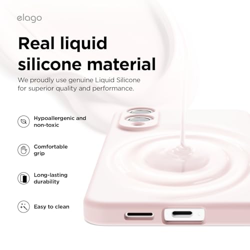Image of elago Premium Magnetic Silicone Case for Galaxy S25 Edge Lovely Pink