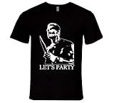 Commando Arnold Let's Party Funny Action Movie T Shirt XL Black