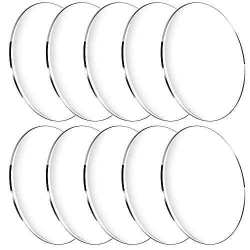 Image of 10 Pieces Clear Circle Acrylic Sheet, 1 /8 inch Thickness, 3.5 Inch Plexiglass Circle Acrylic Disc Transparent Round Acrylic Blank Sign for Name Cards, Cricut Cutting, Painting and DIY Projects
