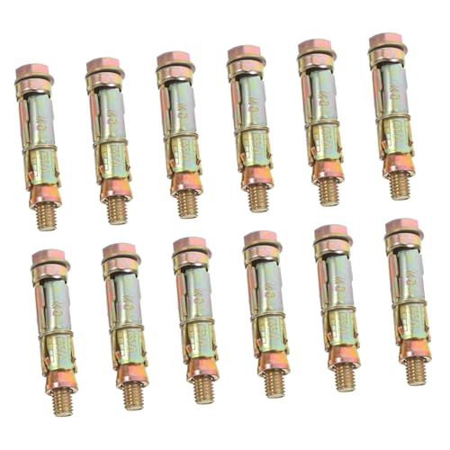 PRETYZOOM 12Pcs Heavy Duty Expansion Bolts Durable Wall Anchors for Concrete and Brick Simple Installation Shield Anchors with Exceptional Holding Power for Construction