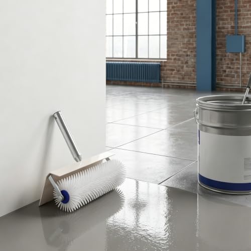 Rodillo antiespuma para mortero autonivelante con soporte y protector 6