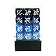 36pcs 12mm Positive and Negative Dice Counters Marble Blue+Gemini Blue&Black Set, Small Token Dice Loyalty Dice Compatible with MTG, CCG, Card Games
