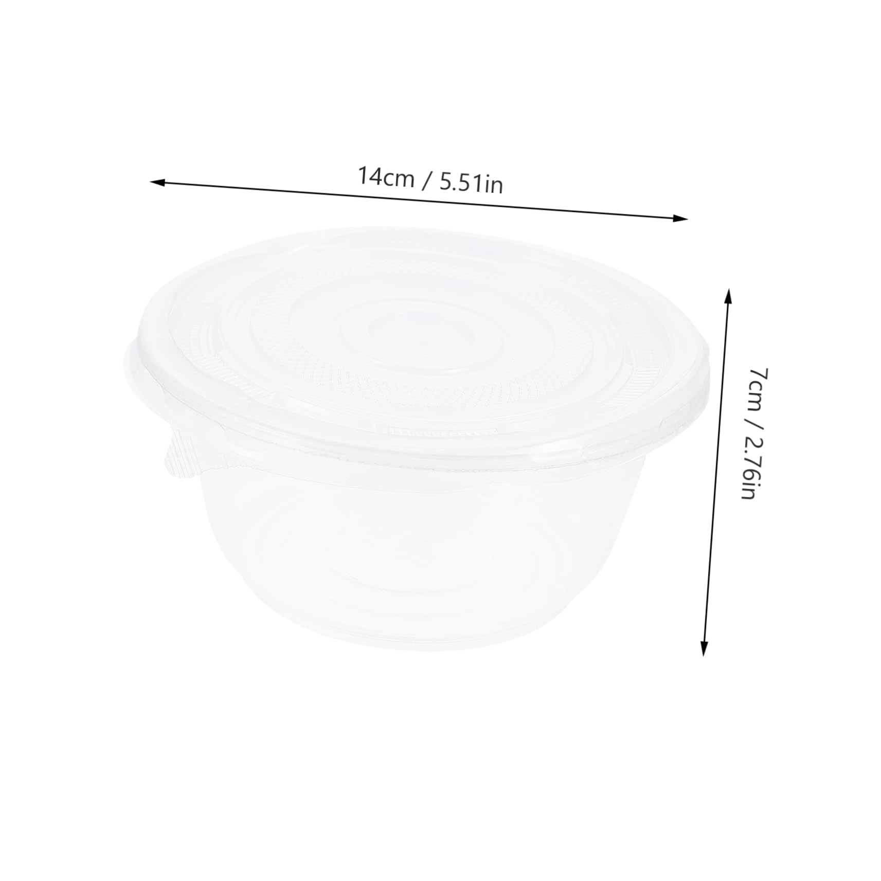 PRETYZOOM 50pcs Plastic Bowl Dessert Holder Takeaway Bowls Takeout Food Container Take Out Food Holder with Lid Packing Cases Takeaway Packaging Bowl Rice Packing Bowls Transparent Pp