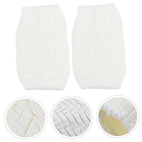 AKOOSY 1 Paar Meisjes Wikkelbretels Delicaat Gehaakt Wit Keep Cuffs Weave Premium Winter Gebreid Mannen Knieschijf… - Image 3