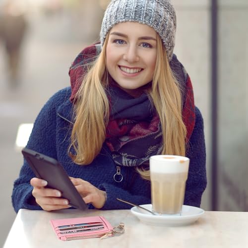 Image of Sodsay Card Case Slim Front Pocket Wallet for Women Credit Card Holder with Keychain | Slim, Front Pocket, Credit Card Holder, with Keychain