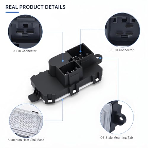 Image of AITKEN HVAC Heater Blower Motor Resistor Blower Motor Control Module | Automatic AC, Fits Ford Escape 2013-2014, Ford Focus 2012-2018, Ford Transit Connect 2014-2023, Lincoln MKC 2015-2016