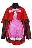 DEREN Madoka Magica Costume Charlotte Cosplay Red Dress Full Set M