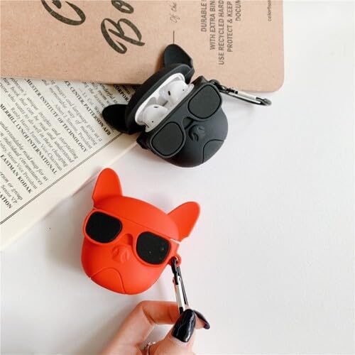 Image of YODI Case Cover for Airpods Pro|Pro 2|Airpods Pro 3|Airpods 4 Pouch, Silicone Cases with Cleaner Kit 360 Drop Protection,Shock-Resistant ((Bulldog Red), Airpods Pro /Pro 2)