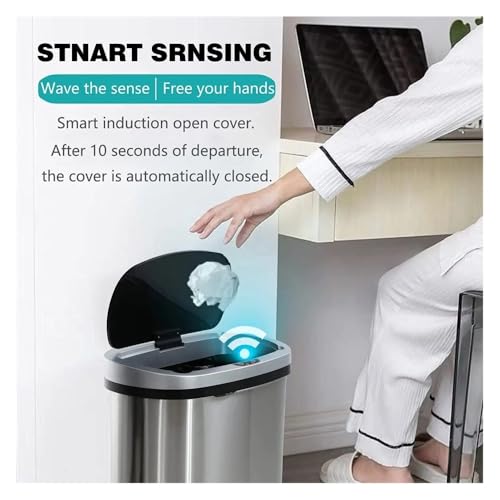 Basura Touchless de Acero Inoxidable 13 galones miniatura 5