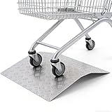 Warmiehomy Wheelchair Ramp Threshold Ramp for Doorways 70L x 60W x 7.5H CM 272KG Loading Capacity Aluminum Alloy Door Ramp for Wheelchair Motorbike Bike Stroller, Silver