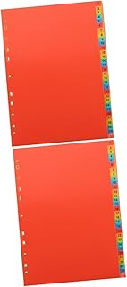 Abaodam 2 Conjuntos De Divisor De Índice A4 Separador De Fichário Inserível Guia Grande Divisor De Fichário Guia De Classificação Guia De Página Guia De Índice Guias Alfabéticas A4