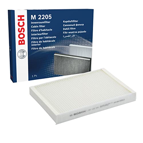 Bosch Filtro Abitacolo Standard M2205, Filtro di Ricambio - Filtra polline e polveri per un'aria più pulita all'interno del veicolo