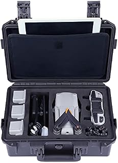 Lykus Titan MA220 Waterproof Hard Case for DJI Air 2S/Mavic Air 2 Fly More Combo, Dedicated Space for up to 11-inch iPad or Android Tablets and Holder