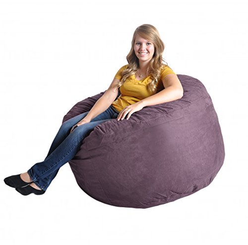 Slacker Sack 4-Feet Foam Microsuede Beanbag Chair, Large, Purple #TOP12