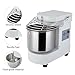 Commercial Food Mixer 10.5QT, 650W Dual Rotating Electric Stand Dough Kneading Machine with Stainless Steel Bowl & Capacitive Display Timer for Pizza, Bread, Bakery, Kitchen