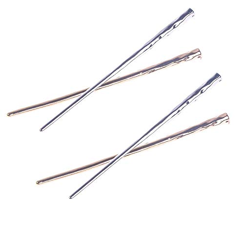 ICYANG 10 Pieces Women Hair Chopsticks Hair Sticks Hair Pin Hand-carved Lady Metal Hair Stick Vintage Painting hairpin Simple (Gold&silver)