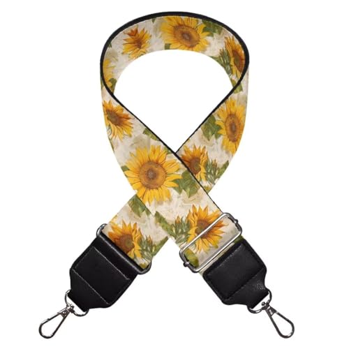 Image of Coldinair Sunflower Wide Shoulder Strap Adjustable Replacement Belt Guitar Crossbody Bag Straps Handbag Strap Canvas Straps Luggage Strap