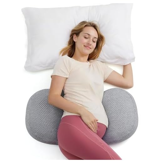 Momcozy Portable Pregnancy Pillow – W Shaped Maternity Support for Side Sleepers, Adjustable Travel Wedge Pillow for Back, Belly, and Hip Relief, Ideal for Pregnant Women, Deep Grey