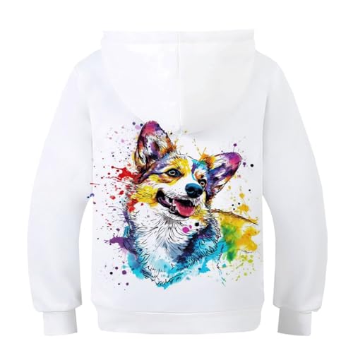 Sweat à capuche imprimé 3D chiens éblouissants cadeau d'anniversaire enfant - 2