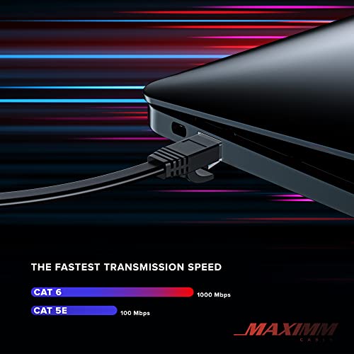 Cable Ethernet Maximm Cat 6 Plano 0.6 pies Negro Pack 6 miniatura 7