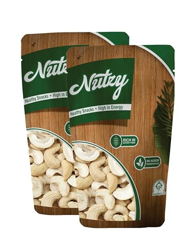 Image of Nutzy Kaju Tukda (Cashew Broken) 400 Grams (200gm X 2) | High Protein Cashew Kernels for Energy, Fiber and Immunity | Delicious Crunchy Nutritious Small Size Cashew Nuts | Tasty Chota Tukda Kaju for Kheer, Halwa and Biryani
