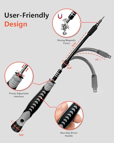 Image of Precision Screwdriver Set 130IN1: Easytime Small Screwdriver Kit- Mini Screwdriver Repair Tool Kit for PC Electronics Computer Laptop iPhone Mac PS5 Game Console Eyeglass Toys DIY
