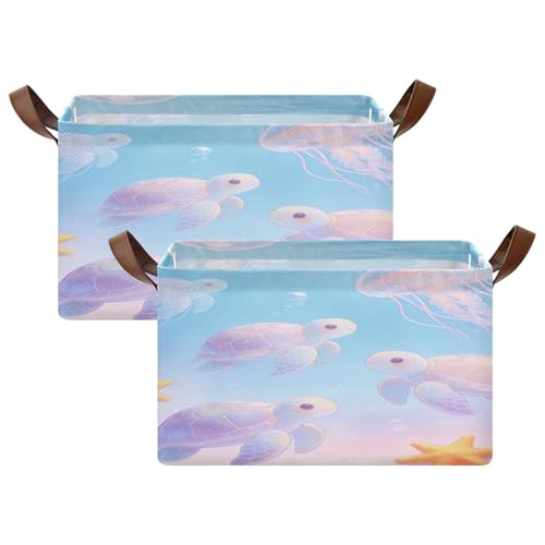 Panier de rangement pliable méduses en tissu polyester imperméable type 05 - 3