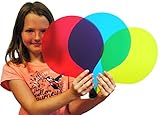 Ideal para mesa de luz Henbea - Palas de Colores (Pack de 6 Unidades) (934) t, Magenta/ Cyan/ Amarillo