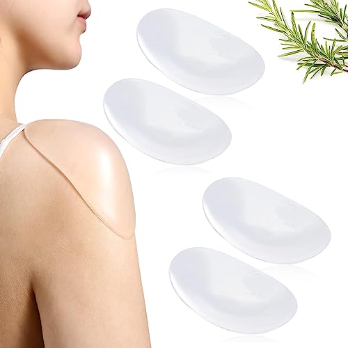 BUKYCAT 2 Paire Coussinets Épaulettes Silicone, Épaulettes Transparents Invisibles/Épaule Push-up Coussinets Adhésifs, Épaulettes Femme pour Femme Homme Blazer Vêtements Blouses T-Shirt