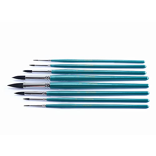 Artage Round Paint Brush Set 8Pcs Thirsty And Snappy For Watercolor Gouache Acrylic Ink Tempera Painting #TOP4