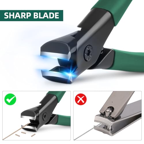 LOPHE Cortaúñas Sin Salpicaduras, Antideslizante Corta Uñas Adulto, Nail Clippers Cortauñas de Uso Rudo para Uñas Gruesas, Cortauñas Profesional para Mujeres, Hombres y Ancianos, Verde - imagen 5