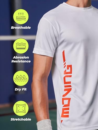Image of FitMonkey Sports Crew Neck Stretchable Dry Fit T Shirt | Regular Fit Textured T Shirt for Men |Sport T Shirt for Men | Quick Dry Technology with Moisture Control |Breathable & Lightweight