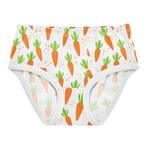 Joisal Cute Carrots White Toddler Underwear Floral 2t Cotton Panties Little Girl Stylish Briefs Kids Undies