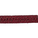 2 Meter Dekoborte 1,6 cm breit Farbe rot Brokatborten Bänder Bordüre Brokat Spitze Posamentenborte für Kissen Kleidung Kostüme uzw.