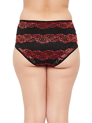 Image of Clovia Women's Pack of 2 Lace High Waist Hipster Panty