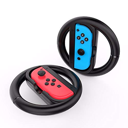 Steering Wheels Kit for Nintendo Switch Joy-Con Racing Game Controller Attachments Handle Grips