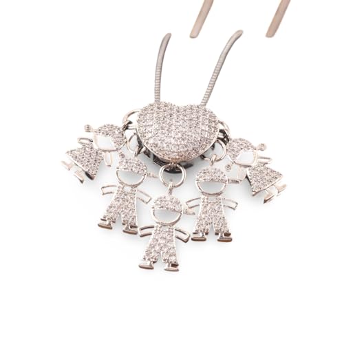 Collier pendentif coeur en zircone cubique argenté XJBTBA pour femme