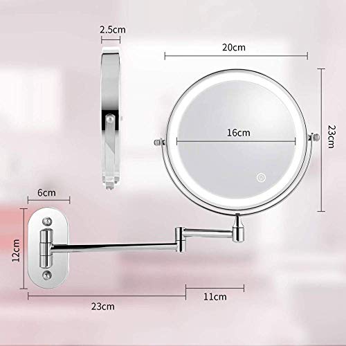 Espejo de Maquillaje Led 8 Pulgadas Montaje Pared miniatura 6