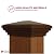 ATLANTA POST CAPS 4x4 Post Caps (3.5"x3.5") Brown Newport Pyramid Style Square Top for Outdoor Fences, Mailboxes, and Decks