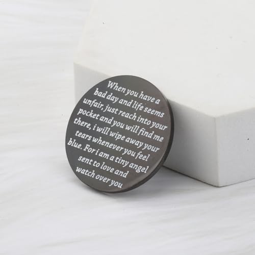 MAOFAED Guardian Angel Gift Guardian Angel Pocket Token Inspirational Quote Gift for Her Him (have a bad day black)4