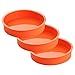 A Baker and Cook 3 Piece Round Silicone 7 ¼ Inch Cake Mold Baking Pan Set, Includes 5 Laminated Greaseproof Cardboard Cake Circles(7.25