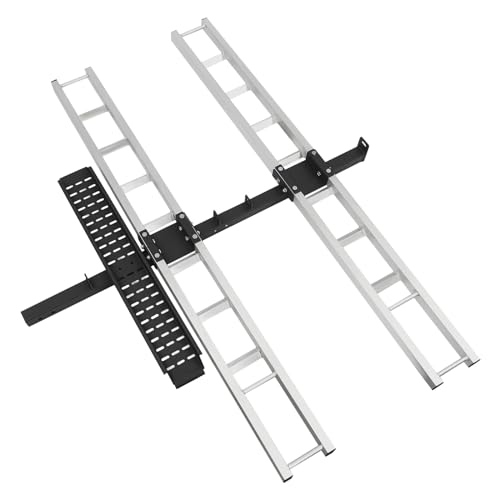 Motorcycle Hitch Carrier 600LBS, Aluminum Dual Motorcycle Carrier Hitch Mount with 47