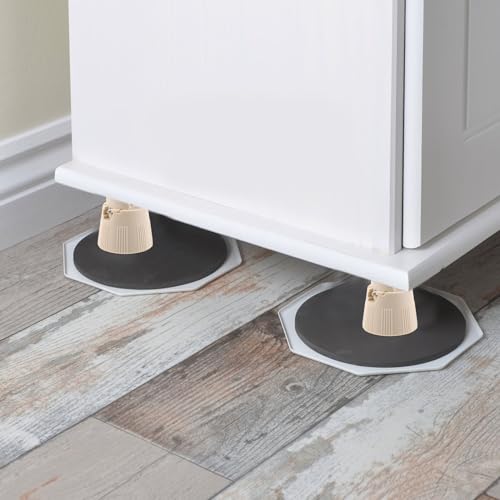 Patas elevadoras de mesa ajustables y extensores de cama SHOWERORO beige 6